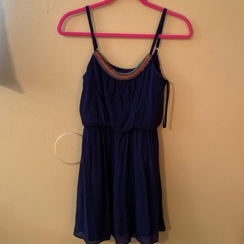 Navy beaded size XS iZ Byer Flowy Dress